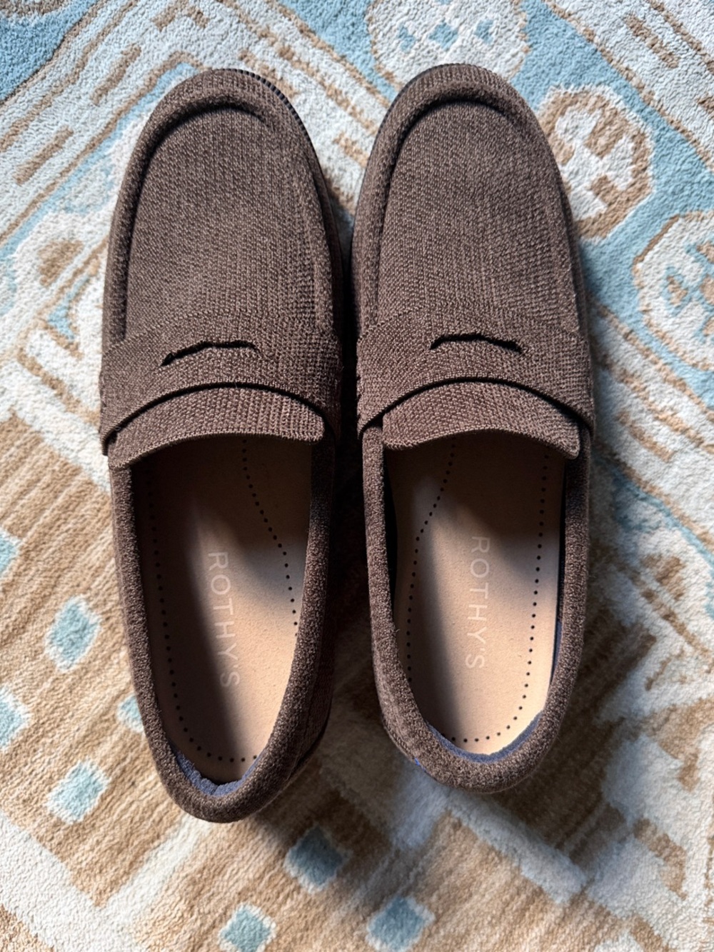 Rothy's Women’s Brown Knit Penny Loafers